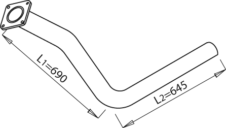 Tubo de escape DINEX 21100