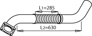 Tubo de escape DINEX 21159