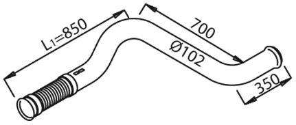 Tubo de escape DINEX 21175