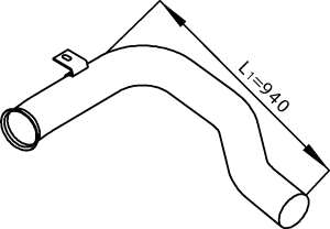 Tubo de escape DINEX 21213