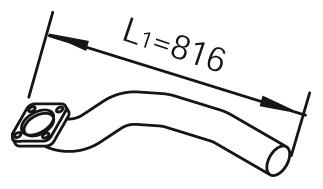 Tubo de escape DINEX 21224