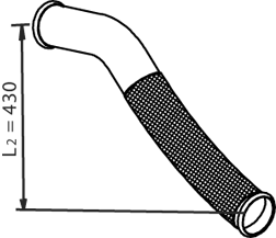 Tubo de escape DINEX 21245