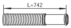 Tubo de escape DINEX 21255