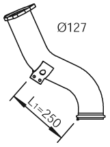 Tubo de escape DINEX 21273