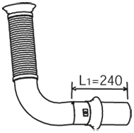 Tubo de escape DINEX 21275