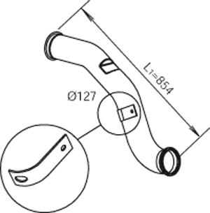 Tubo de escape DINEX 21285