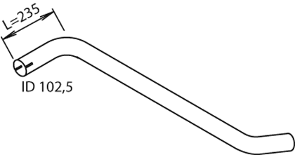 Tubo de escape DINEX 21608