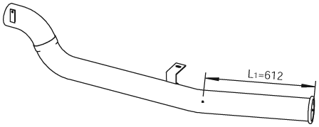 Tubo de escape DINEX 21728
