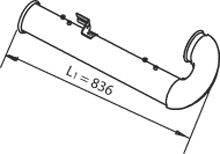 Tubo de escape DINEX 21755