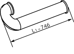 Tubo de escape DINEX 21773