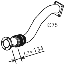 Tubo de escape DINEX 28213