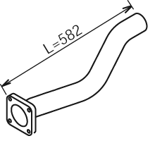 Tubo de escape DINEX 28214