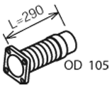 Tubo de escape DINEX 28216