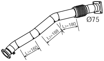 Tubo de escape DINEX 28294