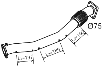 Tubo de escape DINEX 28295