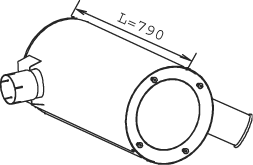 Silenciador central/posterior DINEX 28385