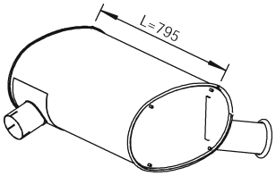 Silenciador central/posterior DINEX 28387