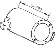 Silenciador central/posterior DINEX 28403