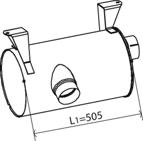 Silenciador central/posterior DINEX 28409