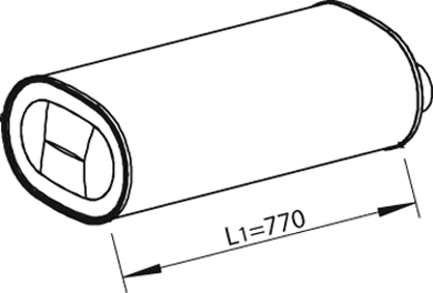 Silenciador central/posterior DINEX 28411
