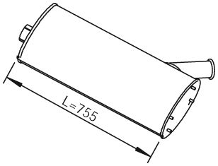 Silenciador posterior DINEX 28420