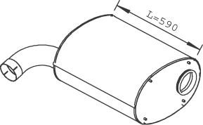Silenciador central/posterior DINEX 28456