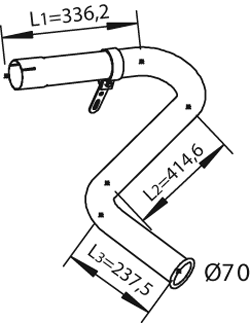 Tubo de escape DINEX 28645