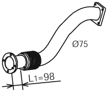 Tubo de escape DINEX 29151
