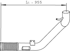 Tubo de escape DINEX 29242