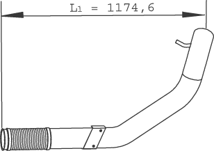 Tubo de escape DINEX 29264