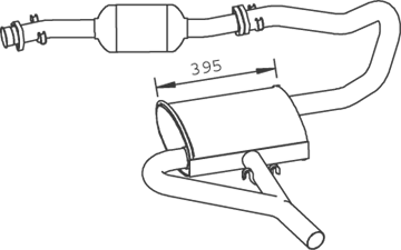 Silenciador central/posterior Citroën JUMPER I Bus
