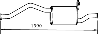 Silenciador posterior DINEX 38332