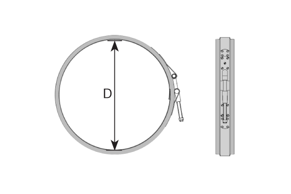Pieza de fijación, sistema de escape DINEX 42814