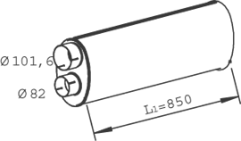 silenciador del medio DINEX 47308