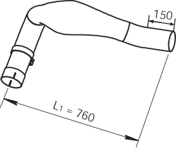 Tubo de escape DINEX 48108