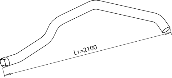 Tubo de escape DINEX 48111