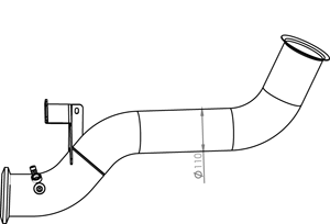 Tubo de escape DINEX 48165