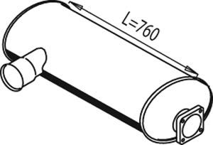 Silenciador central/posterior DINEX 49316