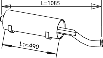 Silenciador central/posterior DINEX 50347