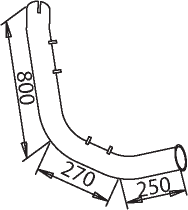 Tubo de escape DINEX 50697