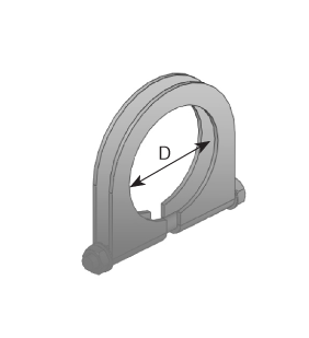 Pieza de fijación, sistema de escape DINEX 50924