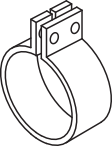 Pieza de fijación, sistema de escape DINEX 51807