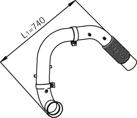 Tubo de escape DINEX 54191