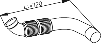 Tubo de escape DINEX 54245