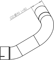 Tubo de escape DINEX 54503
