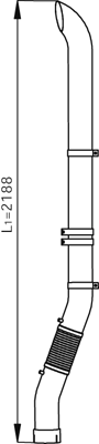 Tubo de escape DINEX 54662