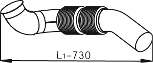 Tubo de escape DINEX 56124