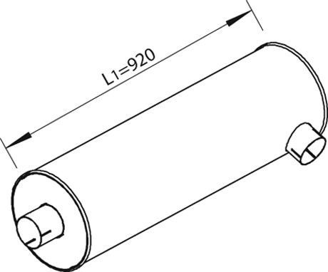 Silenciador central/posterior DINEX 64365