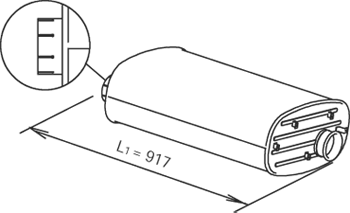 Silenciador central/posterior DINEX 64378