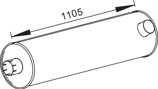 Silenciador central/posterior DINEX 64449